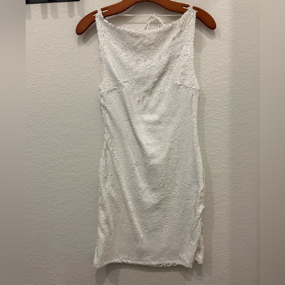 Meshki White Sheath Mini Dress